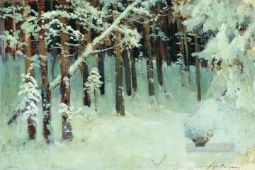 Isaac Ilyich Levitan Painting - forest in the winter Isaac Levitan